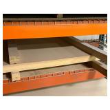 Assorted boards: some particle board, some thin veneer plywood sheets, some thin MDF sheets