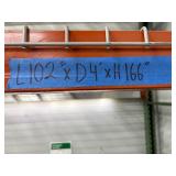 Pallet racking, 102" L x 48D x 166H