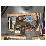 Leaf springs, cable wench, cold packs, stick electrode holder, grout trowels, gas springs, cable