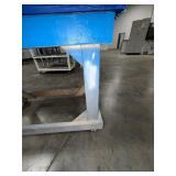 (2) workspace on carts with locking casters; (2) workspace tables with metal legs