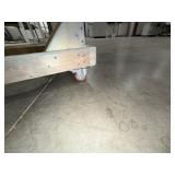 (2) workspace on carts with locking casters; (2) workspace tables with metal legs