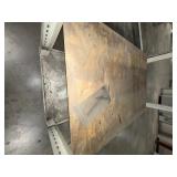 (2) workspace on carts with locking casters; (2) workspace tables with metal legs