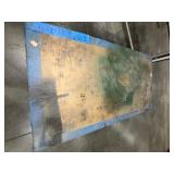 (2) workspace on carts with locking casters; (2) workspace tables with metal legs