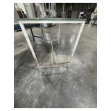 (2) workspace on carts with locking casters; (2) workspace tables with metal legs