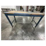 (2) workspace on carts with locking casters; (2) workspace tables with metal legs