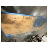 (2) workspace on carts with locking casters; (2) workspace tables with metal legs