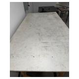 Workbench with laminated top - on castors