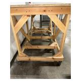 Workbench with laminated top - on castors