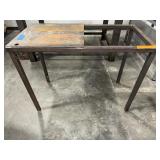 2 Metal work benches measure 44" x 34" x 33" and 69" x 48" x 38", ProGrade vice grip included