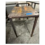 2 Metal work benches measure 44" x 34" x 33" and 69" x 48" x 38", ProGrade vice grip included