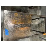 2 Metal work benches measure 44" x 34" x 33" and 69" x 48" x 38", ProGrade vice grip included