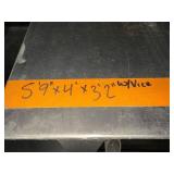 2 Metal work benches measure 44" x 34" x 33" and 69" x 48" x 38", ProGrade vice grip included