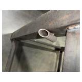 2 Metal work benches measure 44" x 34" x 33" and 69" x 48" x 38", ProGrade vice grip included