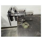 2 Metal work benches measure 44" x 34" x 33" and 69" x 48" x 38", ProGrade vice grip included