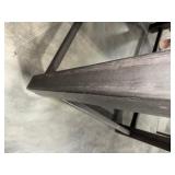 2 Metal work benches measure 44" x 34" x 33" and 69" x 48" x 38", ProGrade vice grip included