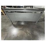 Conference table w/inset technical port; Workspace table with modesty panel & cable grommets