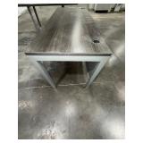 Conference table w/inset technical port; Workspace table with modesty panel & cable grommets