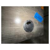 Conference table w/inset technical port; Workspace table with modesty panel & cable grommets