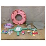 Costway 5-in-1 Baby Activity Center with Rotating Seat Removable Toys Lights & Music Blue/White/Pink (USED)