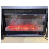 COSTWAY Electric Fireplace Inserts 33-inch Wide, 750W/1500W Wall Recessed and Freestanding Fireplace with 3 Flame Colors, 5 Brightness Settings, 8H Timer, Remote Control, Heater for Indoor Use