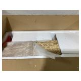 COSTWAY JV11436CF 3 Tier Nightstand with 3 Seagrass Baskets Narrow X-Design