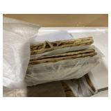 COSTWAY JV11436CF 3 Tier Nightstand with 3 Seagrass Baskets Narrow X-Design