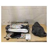 Costway 4-in-1 Portable Baby Playpen with Net and Music Box, Gray