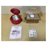 LOT OF 2  Kitchen HQ Large Thermal Microwaveable Insulated Bowl w/Lid & Kitchen HQ Speed Grater and Slicer with Suction Base