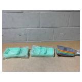 Kitchen HQ 4 Piece Pan Divider Cooking Set and Kuhn Rikon Set of 3 Nesting Edge Slicer and Grater Set