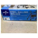 Medline Basic Rollator with 6in Wheels 350lbs Burgundy 1Ct