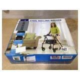 Medline Basic Rollator with 6in Wheels 350lbs Burgundy 1Ct