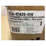 ECR4Kids Streamline 3-Shelf Storage Cabinet, 36in High, Double-Sided Display, Grey Wash