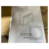 Costway Console Sofa Table with 2 Drawers and Bottom Shelf Gray