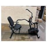 Sunny Health & Fitness Smart Magnetic Resistance Dual Action Recumbent Elliptical Trainer with Bluetooth