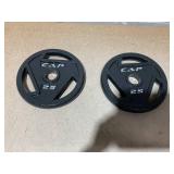 LOT OF 2 CAP Plates 25lbs (Only Plates)