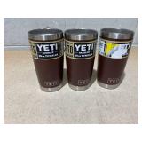 LOT OF 3 Yeti 20oz Rambler Tumbler