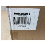 JONATHAN Y JYL7524B Staunton 24" 3-Light Iron/Glass Modern Cottage LED Vanity Light Casual Farmhouse 2700K LED 4W Bulbs Included Bathroom Hallway Living Room Bedroom Mirror Cabinet, Chrome