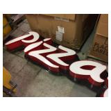 Large Light Up PIZZA HUT Restaurant Sign - With Hat!