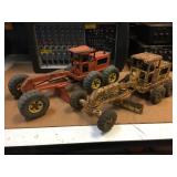 2 Vintage Tonka Road Graders - Appears Complete-ish