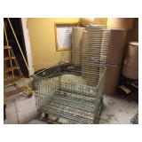 Rolling Heavy Wire Storage Cages 48" x 40" x 38"