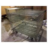 Rolling Heavy Wire Storage Cages 48" x 40" x 38"