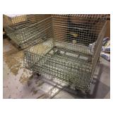 Rolling Heavy Wire Storage Cages 48" x 40" x 38"