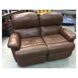 Very Nice! Brown "Leather" Loveseat - Wow!