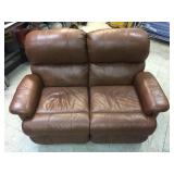 Very Nice! Brown "Leather" Loveseat - Wow!