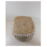 NOURISON JUTE AND COTTON OTTOMAN