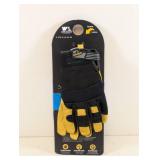 3M HYDRA HYDE MEDIUM LEATHER WORK GLOVES 3PK.
