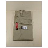 NEW DICKIES LARGE BUTTON UP LONG SLEEVE SHIRT (TAN)