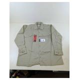NEW DICKIES LARGE BUTTON UP LONG SLEEVE SHIRT (TAN)