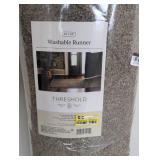 NEW THRESHOLD WASHABLE RUNNER (24”x84”) BROWN DIAMOND