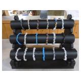 18 New Stone Chip Bracelets on 3-Tier Display Stand